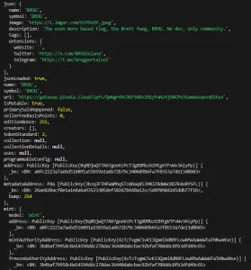 Token Metadata Screenshot
